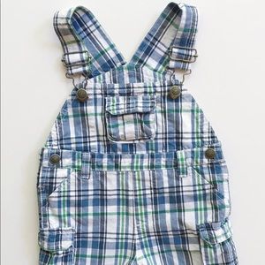 Koala Baby Boys Plaid Shortalls Overalls